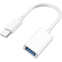 USB-C to USB Adapter Card Reader, USB Flash Drive, MIDI Keyboard - White